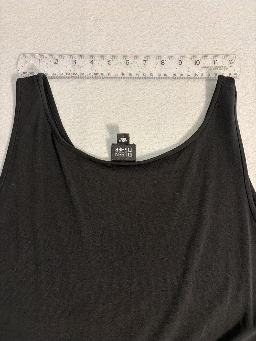 Eileen Fisher Black Relaxed Scoop Neck Tank - Picture 5 of 7